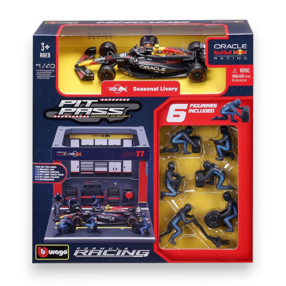 F1 Diorama Garage Pit Stop & Red Bull RB20 2024 #11 Sergio Perez 1/43