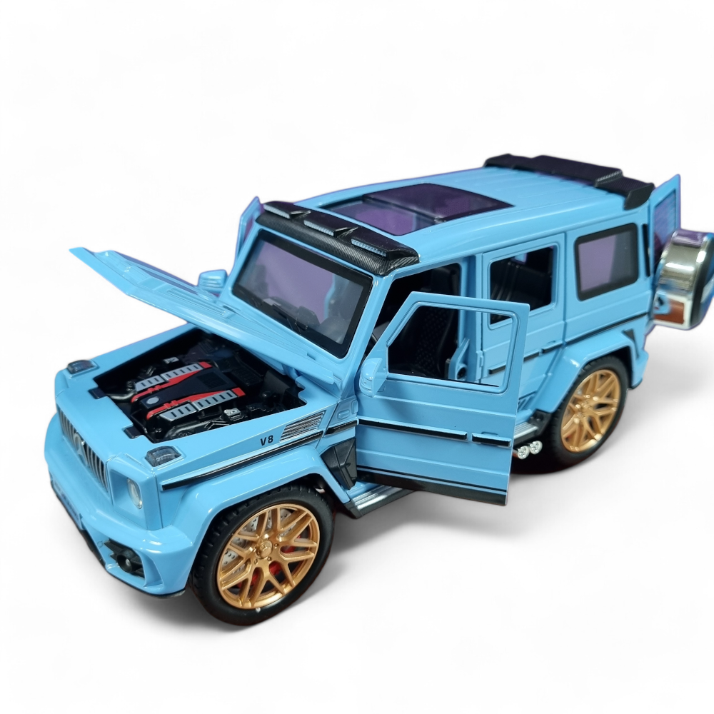 Mercedes Benz G63 Celeste Luces y Sonido 1/24
