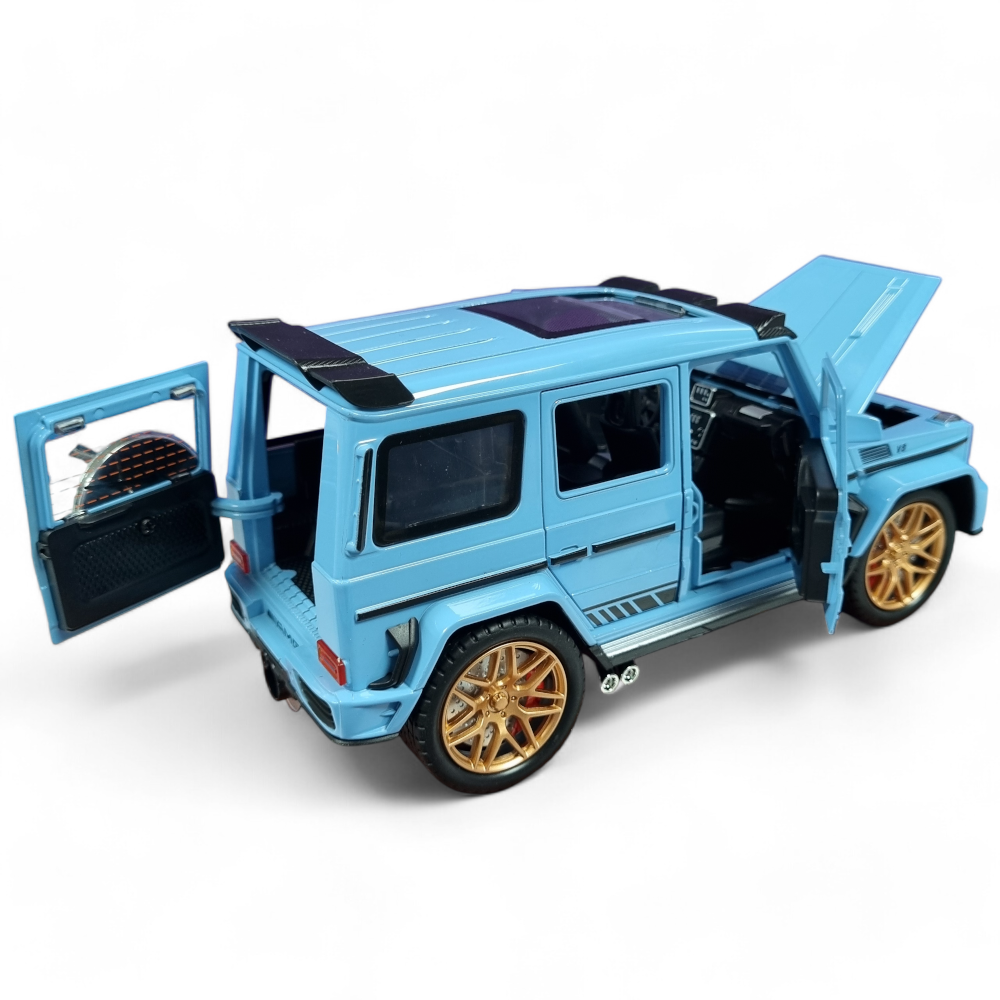 Mercedes Benz G63 Celeste Luces y Sonido 1/24