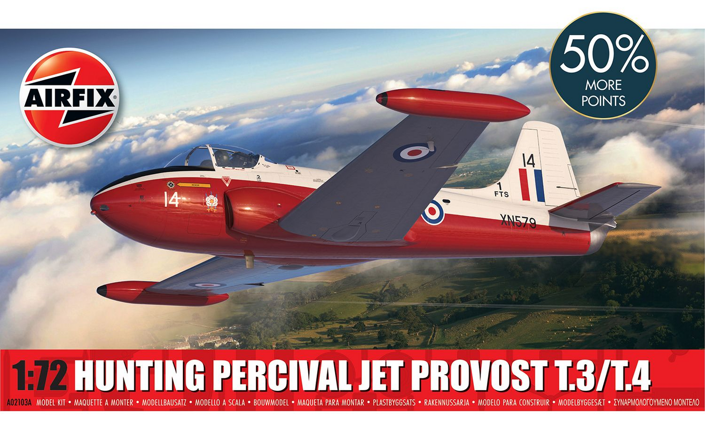 Hunting Percival Jet Provost T.3/T.4 Model Kit 1/72