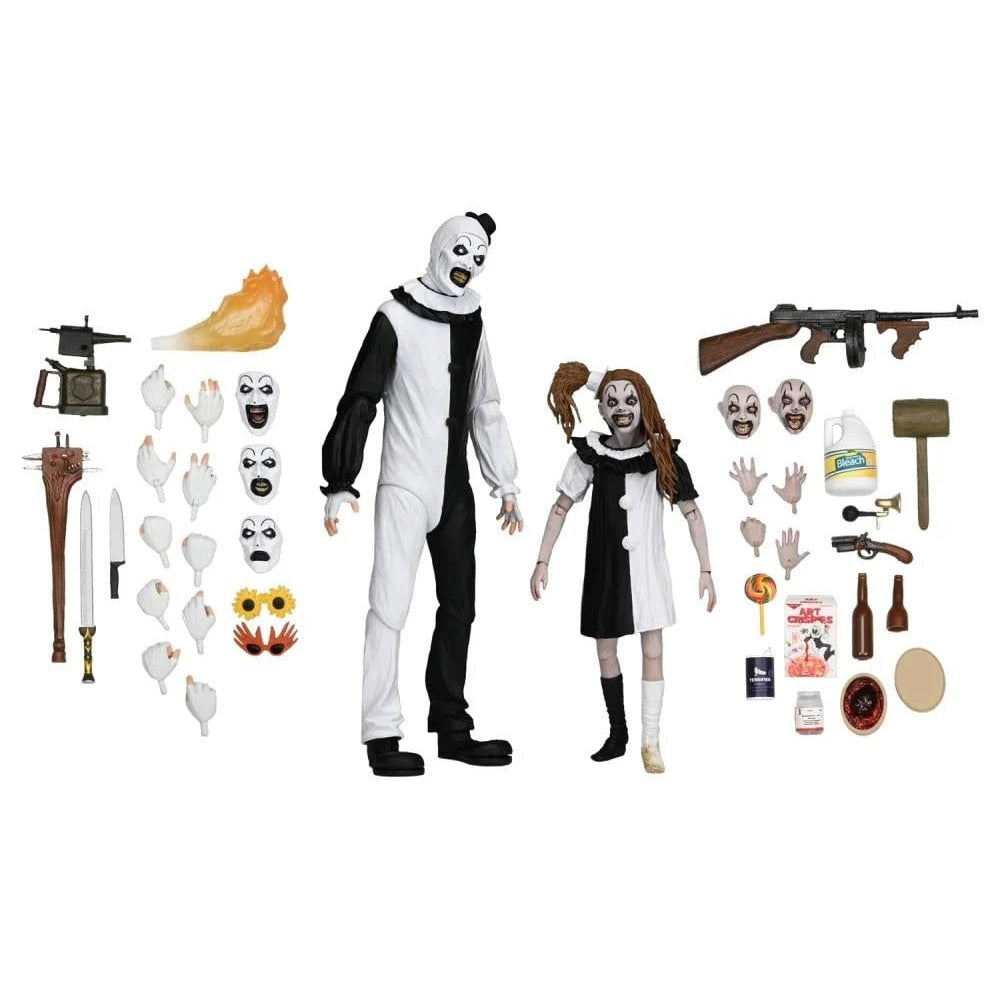 Terrifier 2 Ultimate Art the Clown & Little Pale Girl 2-Pack