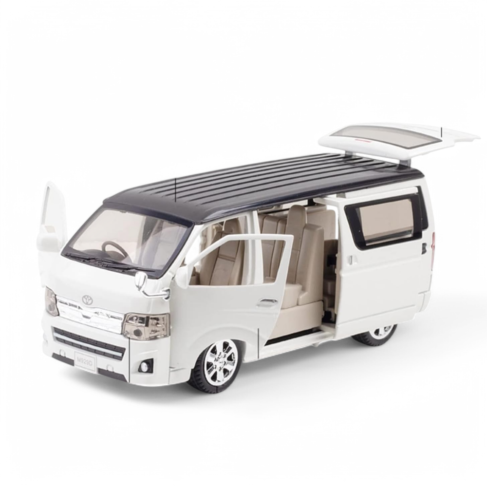 Toyota Hiace Blanco Luces y Sonido 1/32