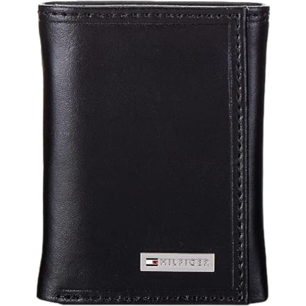Tommy Hilfiger - Billetera para Hombre Trifold Negro