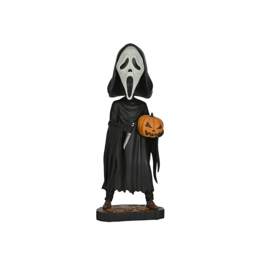 Ghost Face with Pumpkin Head Knocker