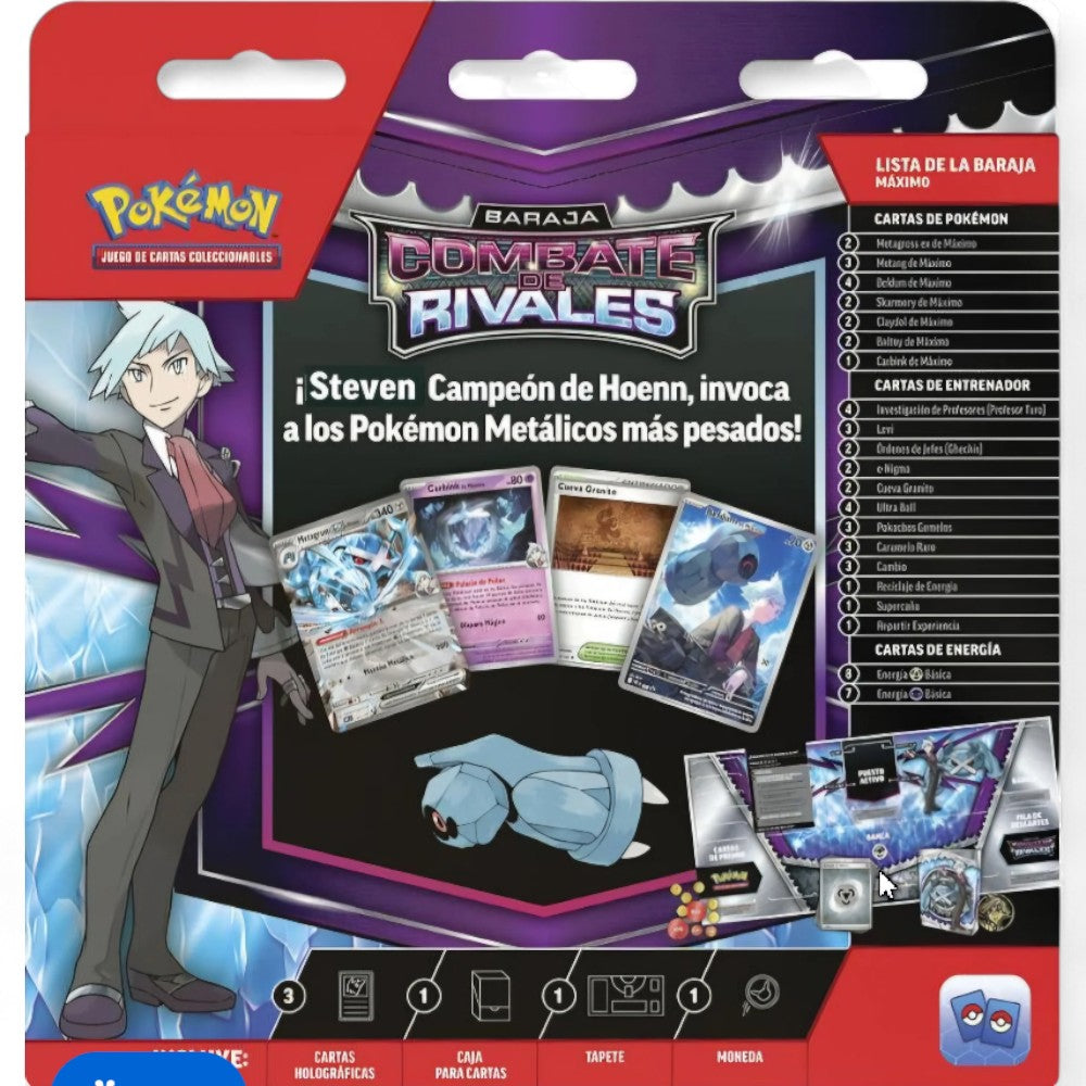 Pokemon TCG: Baraja Combate de Rivales - Steven Español