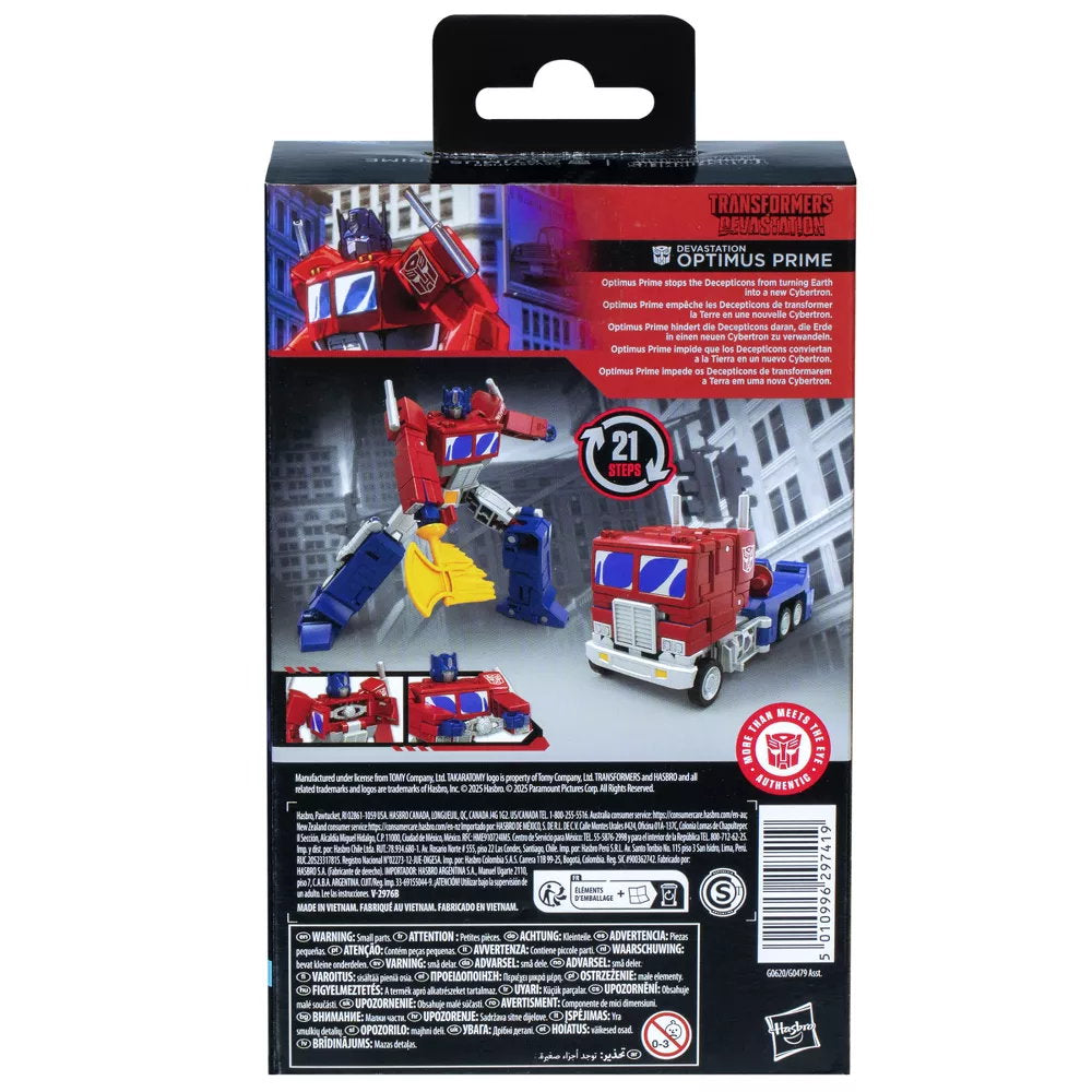 Transformers Studio Series Deluxe Class Transformers Devastation Optimus Prime