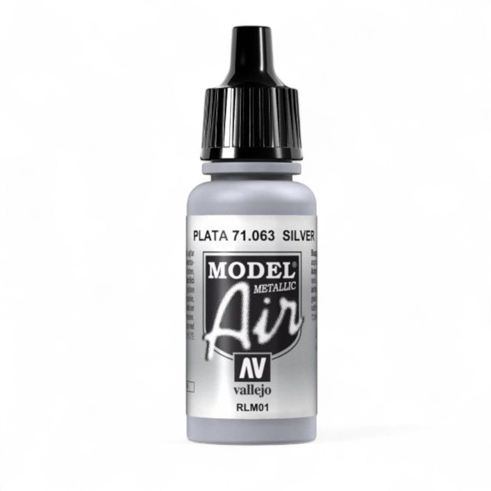 Vallejo Model Air Metallic Silver - Plateado Metálico 71063