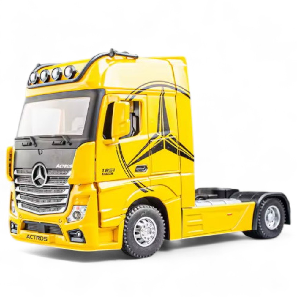 Mercedes Benz Actros Amarillo Luces y Sonido 1/24