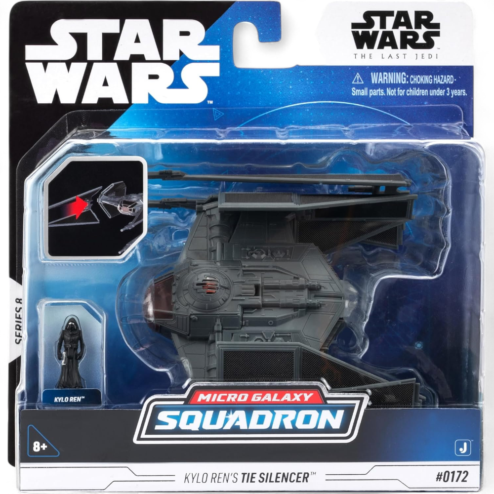 Star Wars Micro Galaxy Squadron TIE Silencer & Kylo Ren