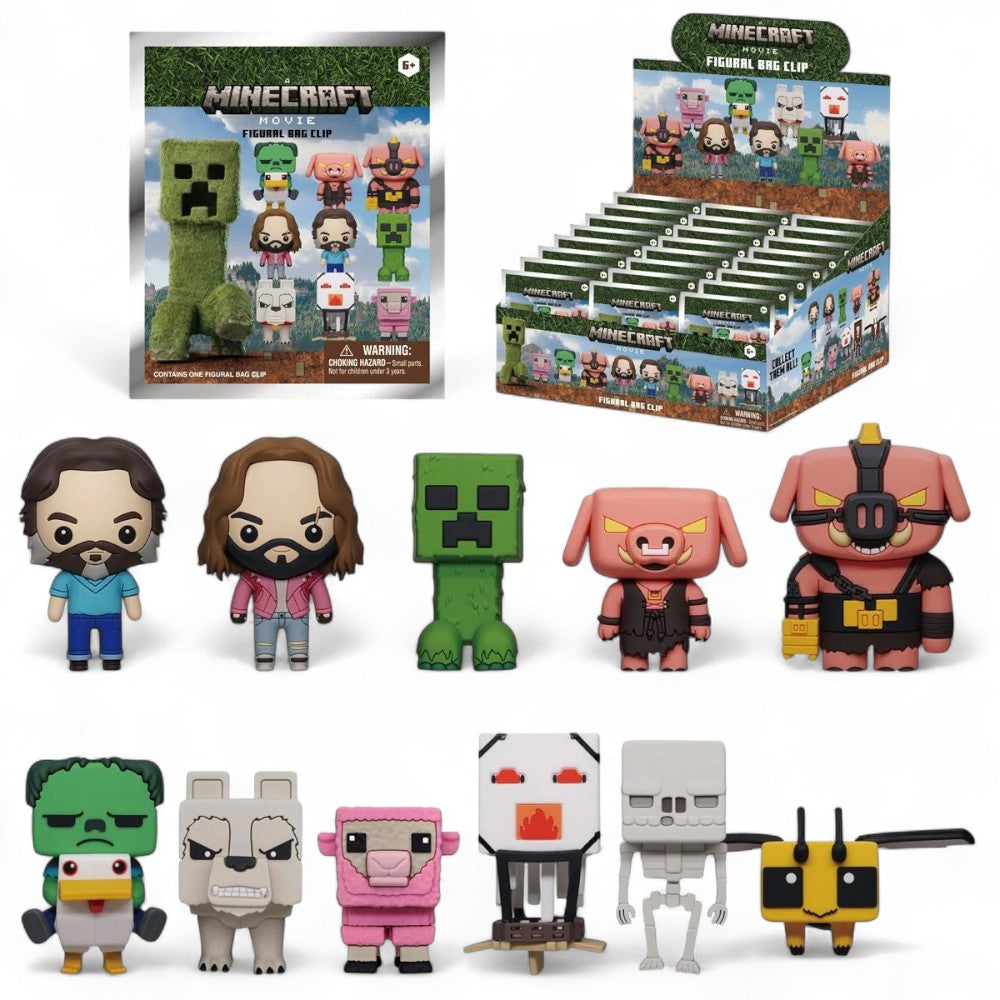 A Minecraft Movie 3D Mini Figuras Bag Clip