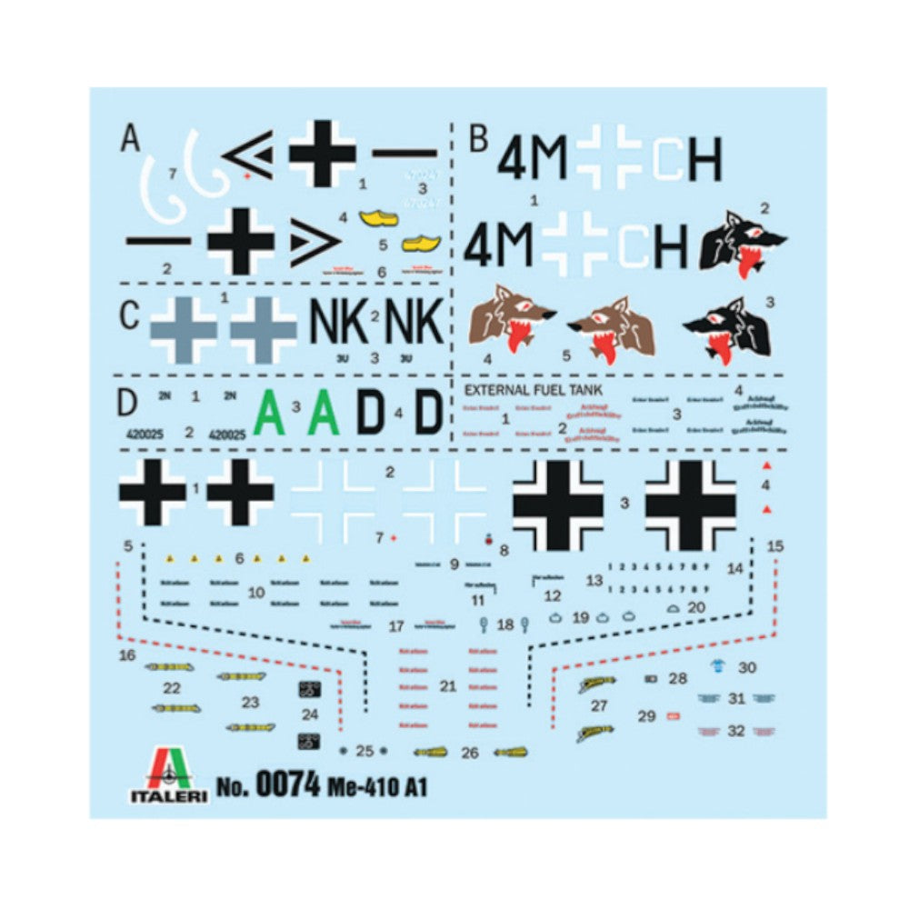 Me 410 A-1 Hornisse Model Kit 1/72