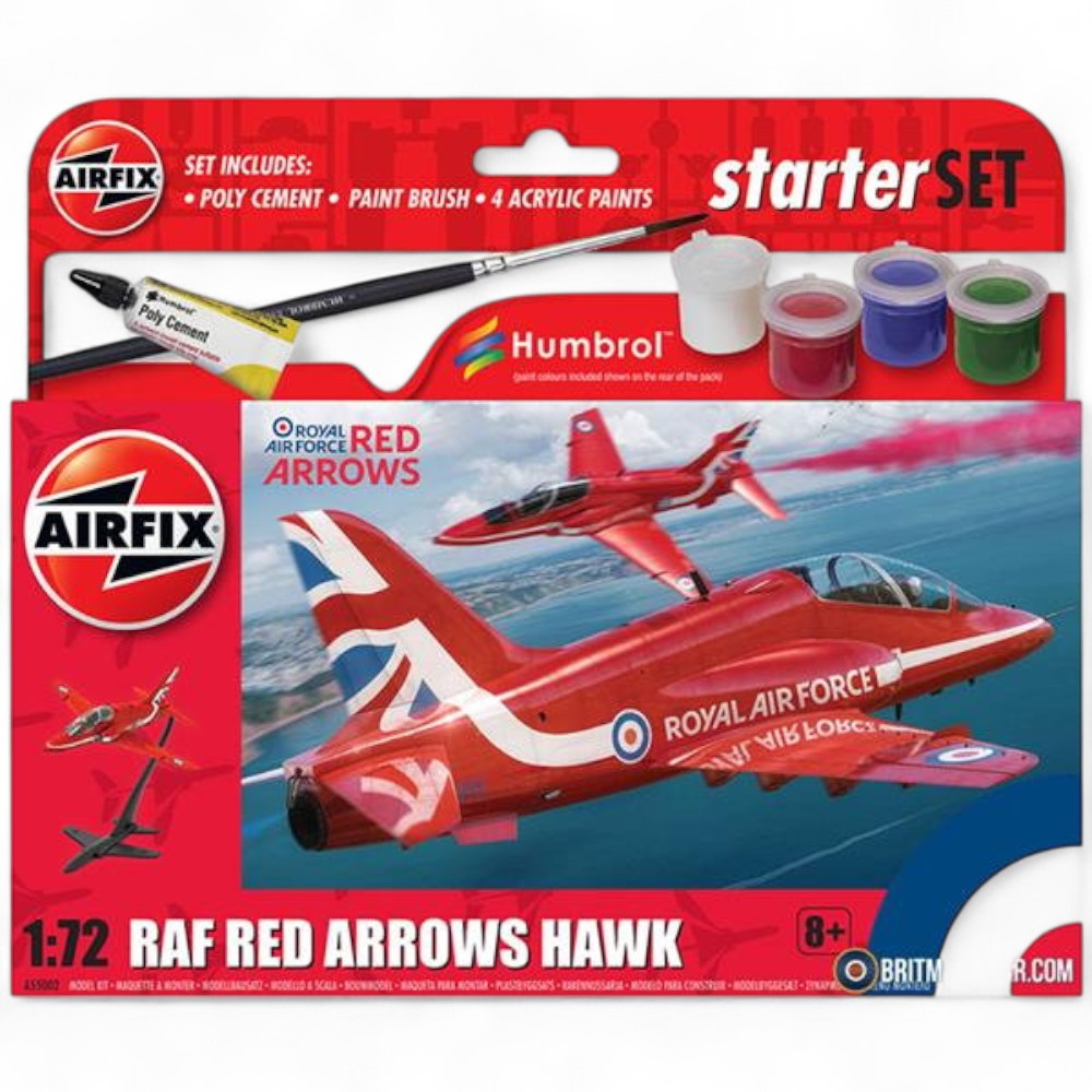 Starter Set RAF Red Arrows Hawk Model Kit 1/72