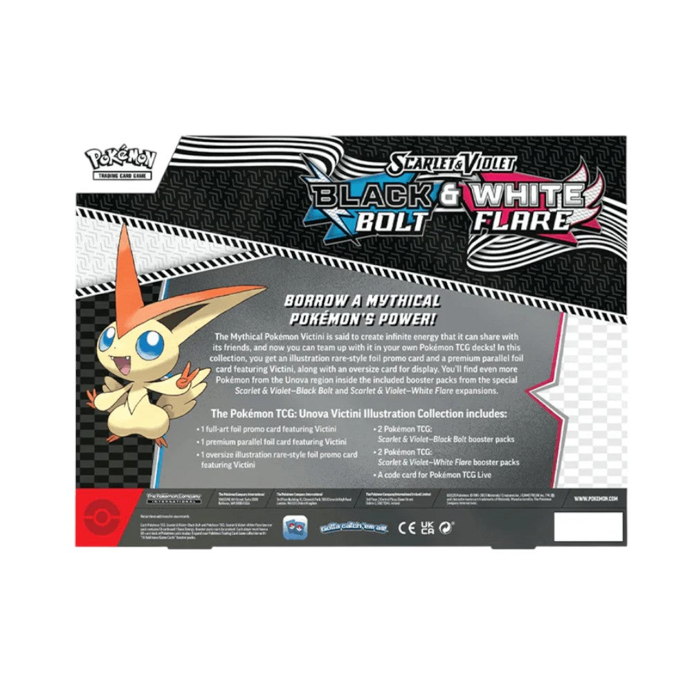 Pokemon Scarlet & Violet - Black Bolt & White Flare Unova Victini Illustration Collection English
