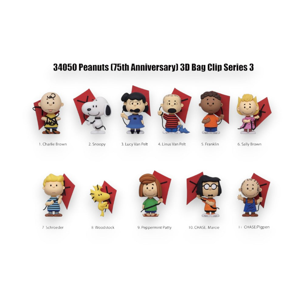 Peanuts 75th Anniversary Series 3 3D Foam Bag Clip