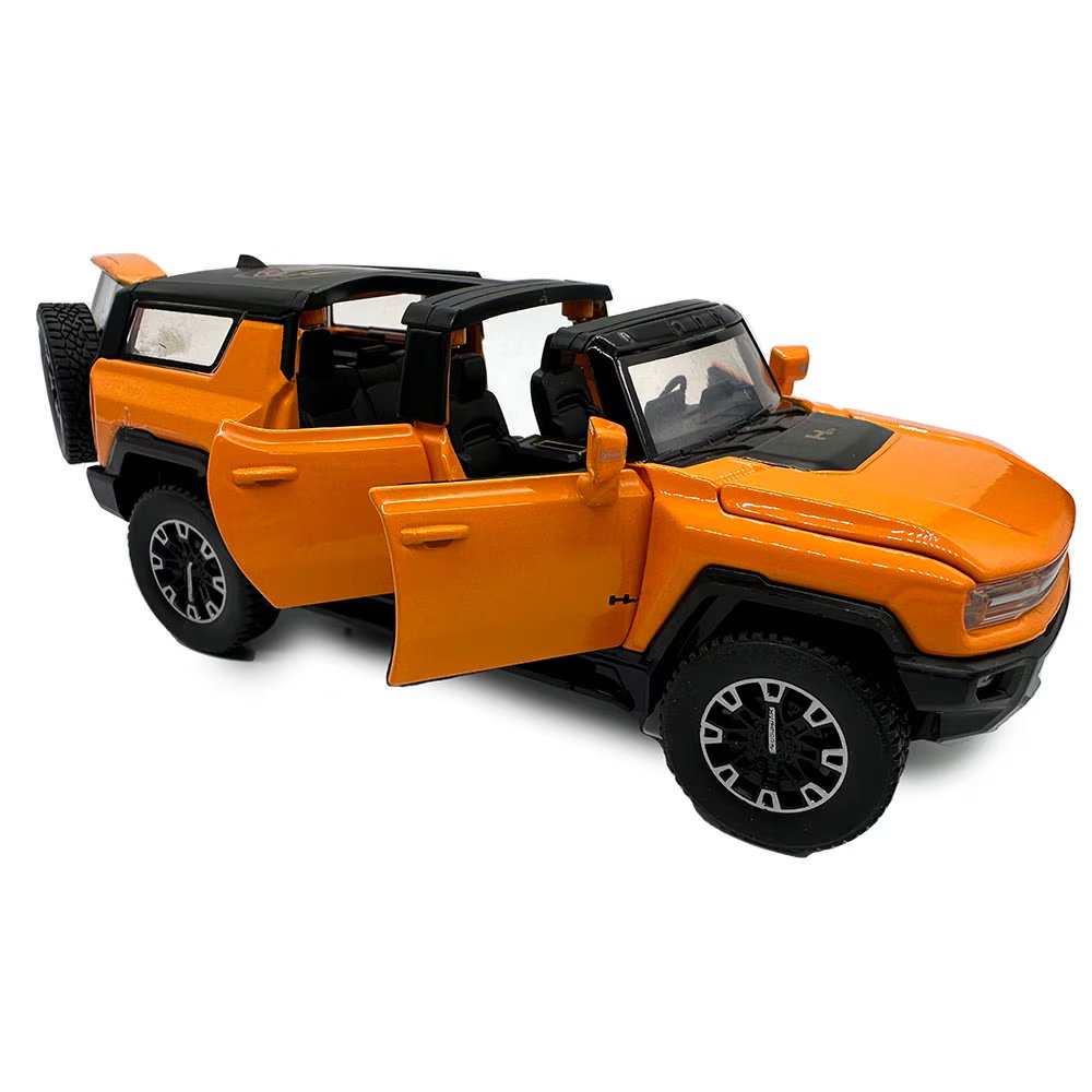 Hummer HEV SUV Naranja Descapotable Luces y Sonido 1/32