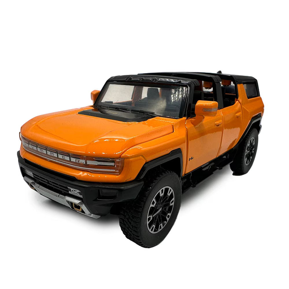 Hummer HEV SUV Naranja Descapotable Luces y Sonido 1/32