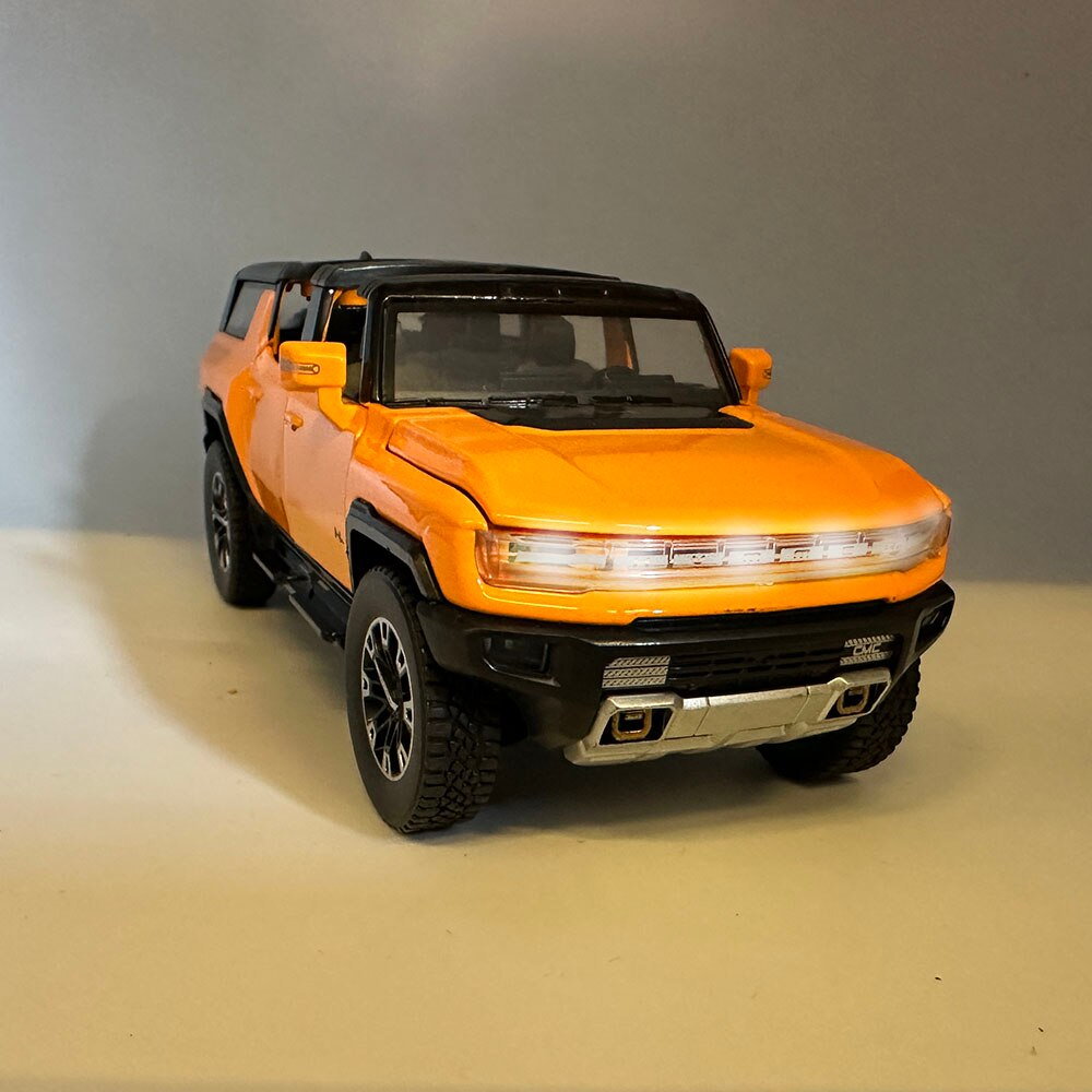 Hummer HEV SUV Naranja Descapotable Luces y Sonido 1/32