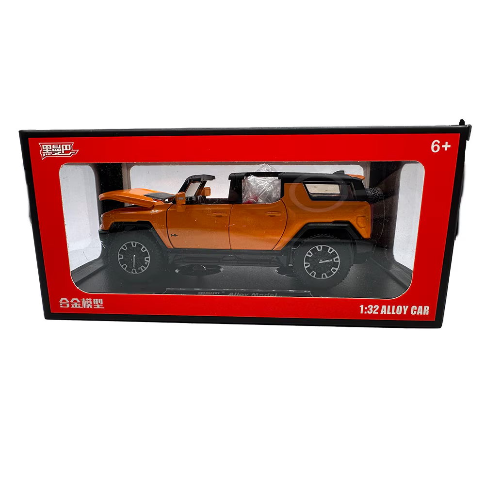 Hummer HEV SUV Naranja Descapotable Luces y Sonido 1/32