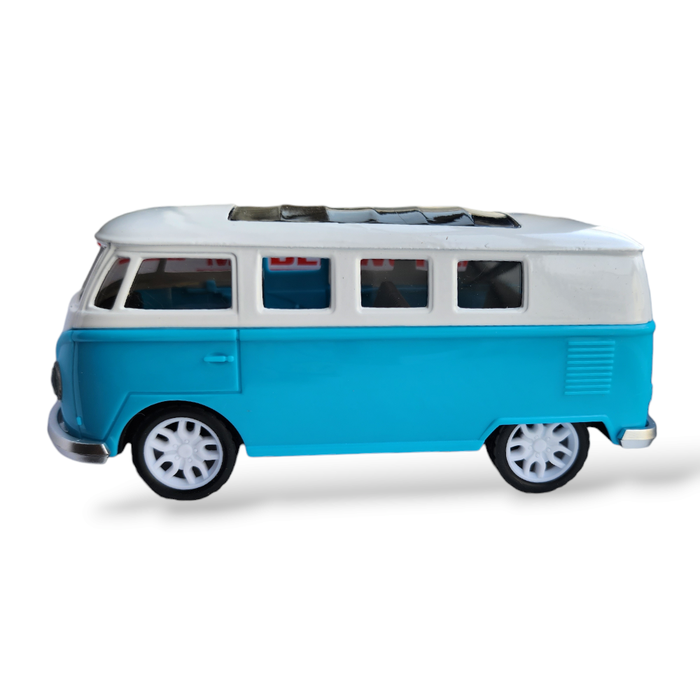 Volkswagen Combi Celeste Luces y Sonido 1/30