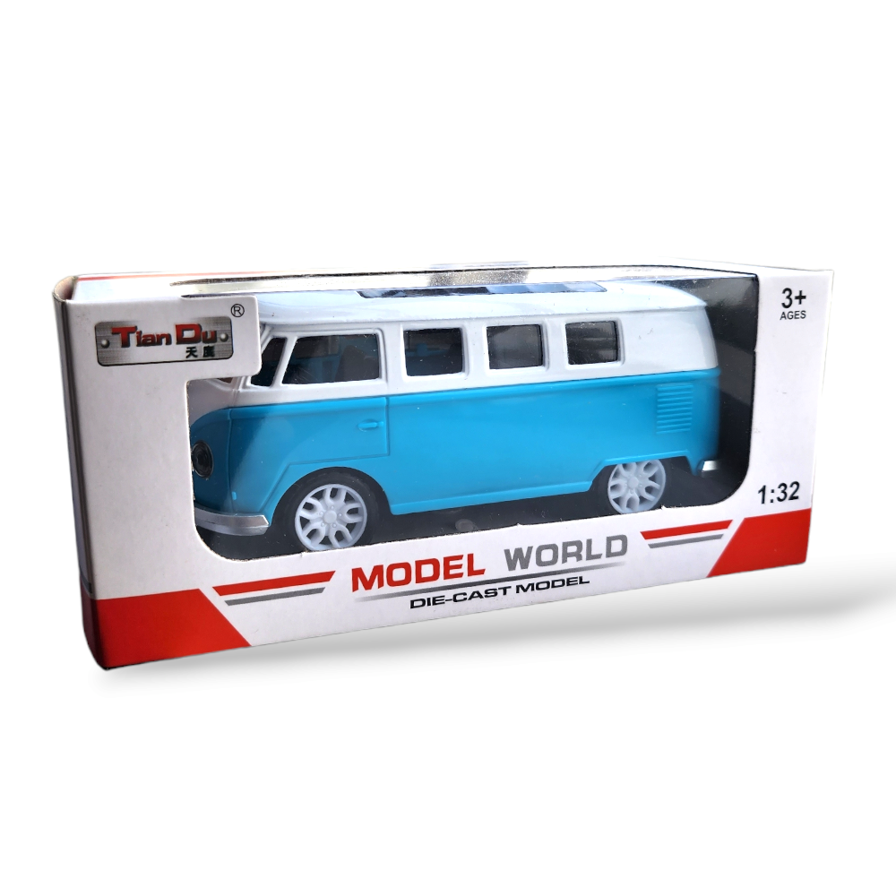 Volkswagen Combi Celeste Luces y Sonido 1/30