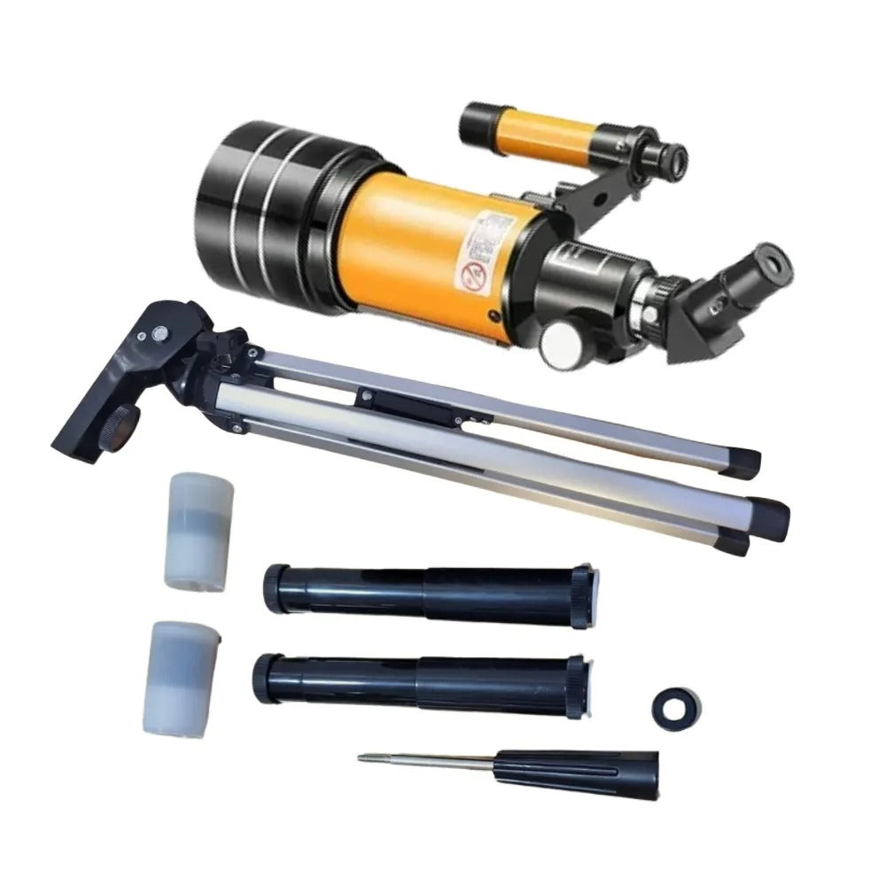 Telescopio Astronómico Básico para Niños AZM70300 (Naranja)