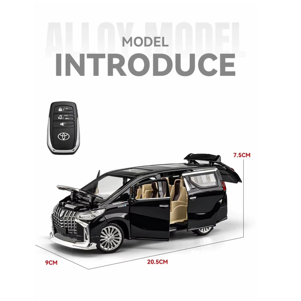 Toyota Alphard Negro Luces y Sonido 1/24