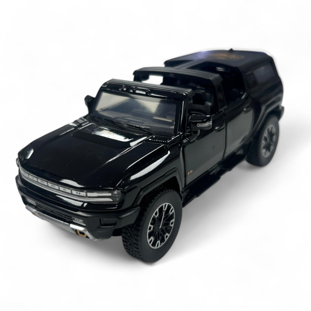 Hummer HEV SUV Descapotable Negro Luces y Sonido 1/32