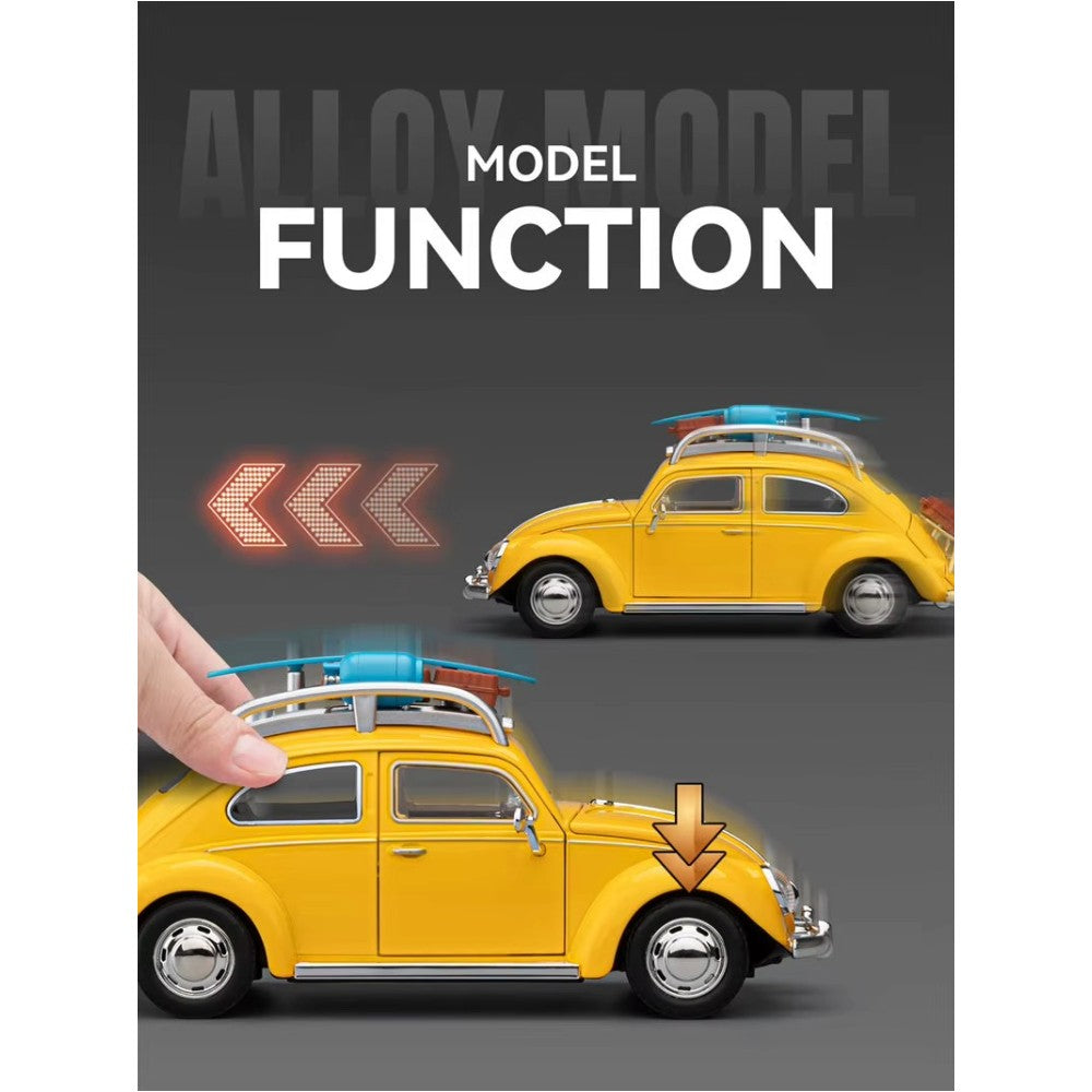 Volkswagen Escarabajo Amarillo (Luces y Sonido) 1/24