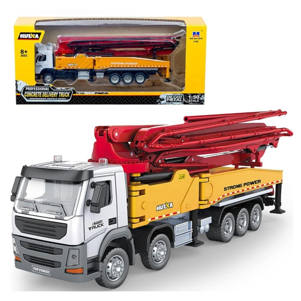 Huina 1709 Professional Concrete Delivery Truck 1/50