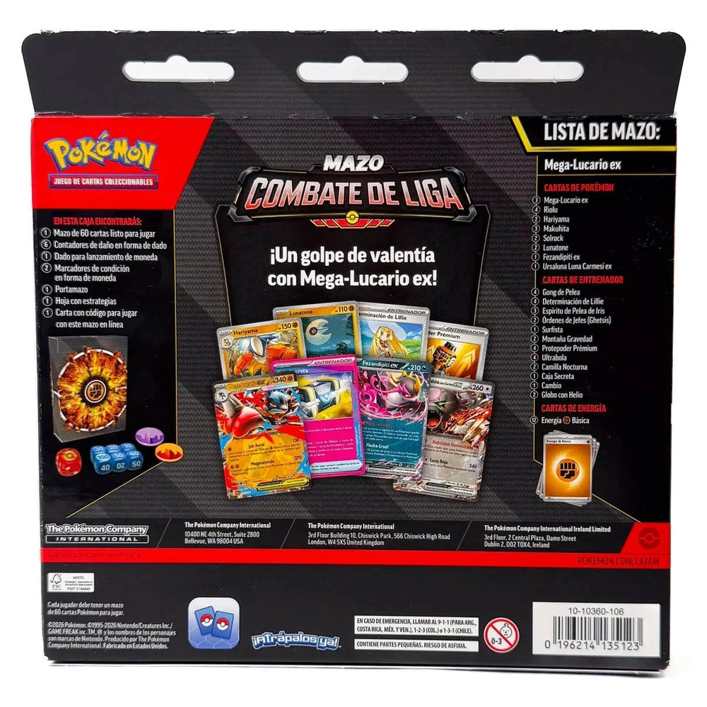 Pokémon TCG Mazo Combate de Liga Mega-Lucario Ex Español