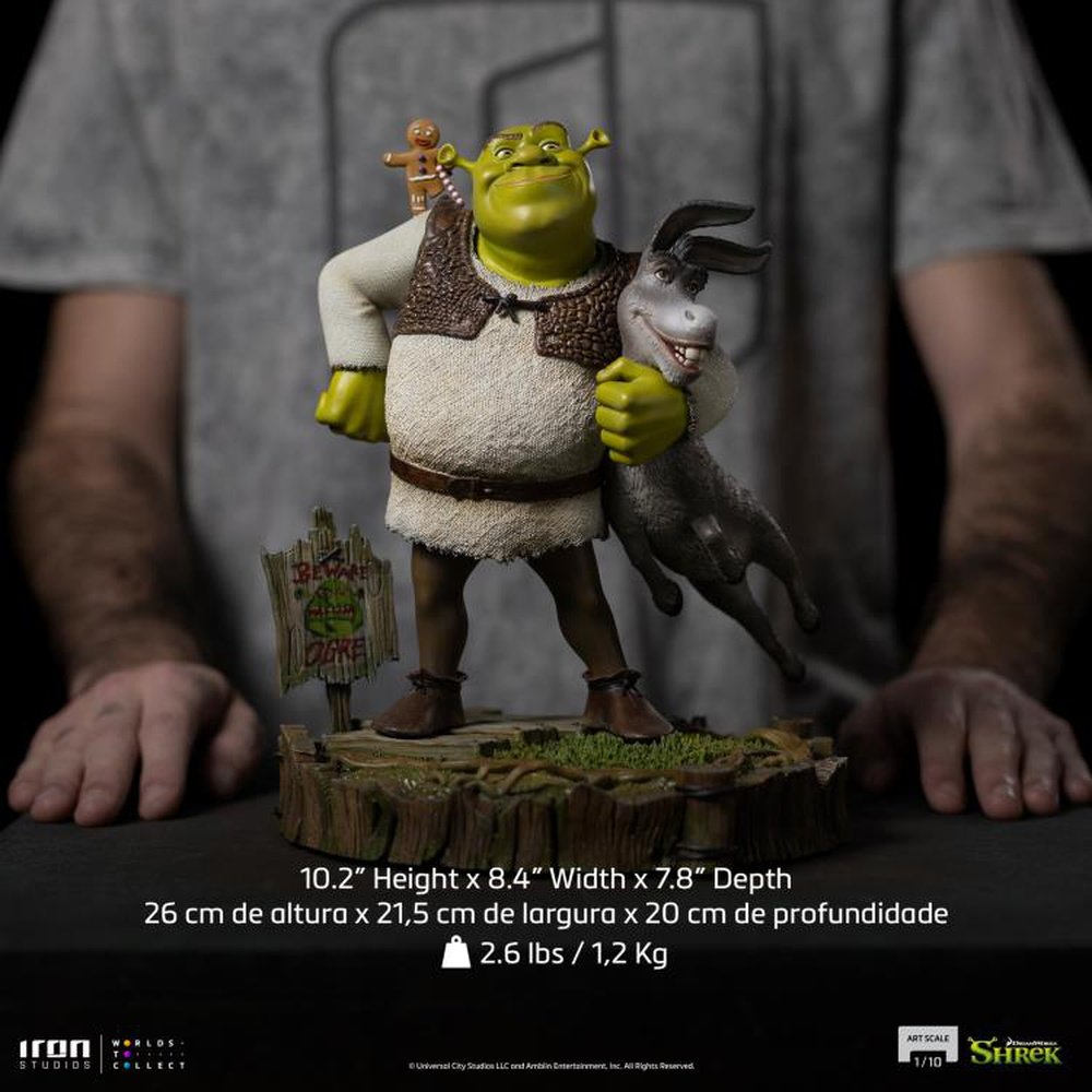 Shrek, Donkey and the Gingerbread Man Deluxe Art Scale 1/10