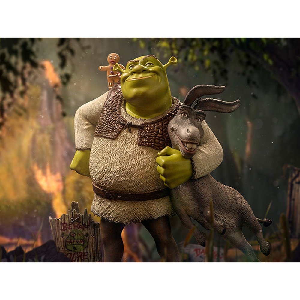 Shrek, Donkey and the Gingerbread Man Deluxe Art Scale 1/10