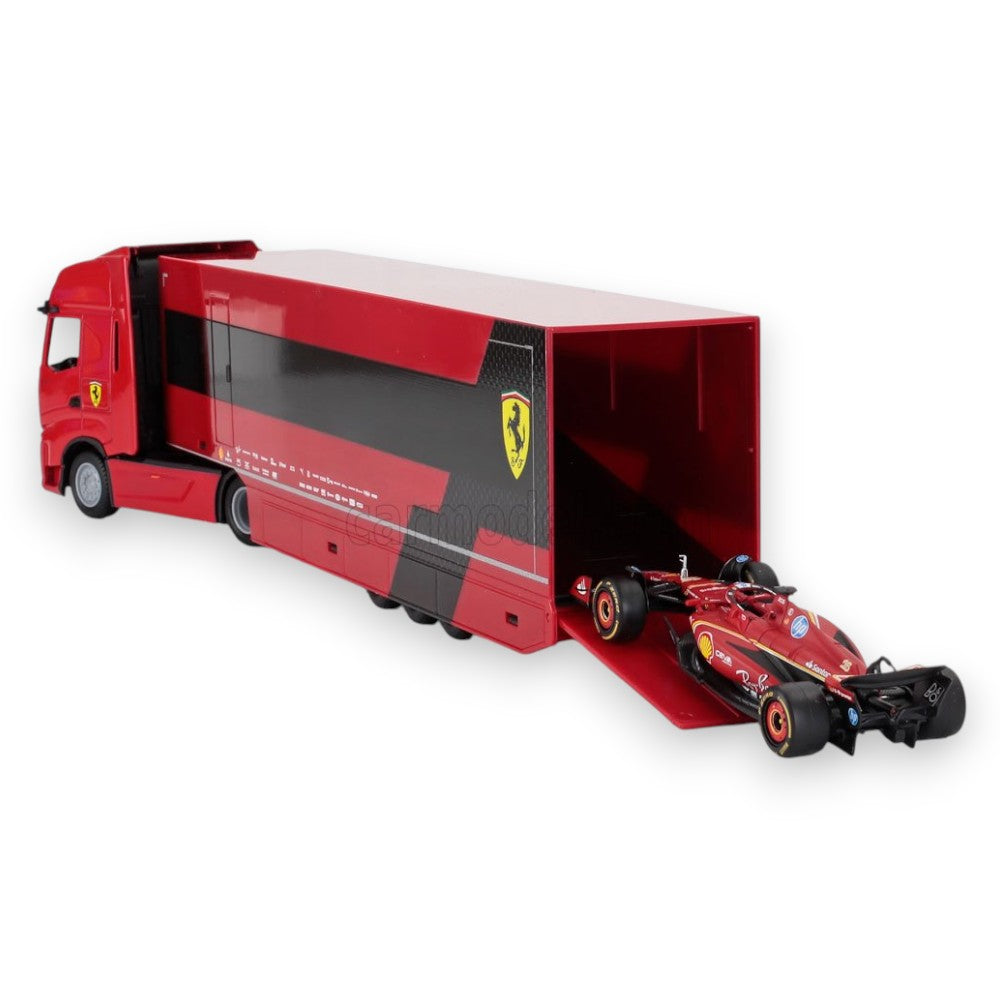 Formula 1 Iveco S-Way 570 Race Car Transporter & Ferrari SF-24 #16 Leclerc 1/43