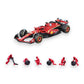 F1 Diorama Garage Pit Stop & Ferrari SF-24 2024 #16 Charles Lecrerc 1/43