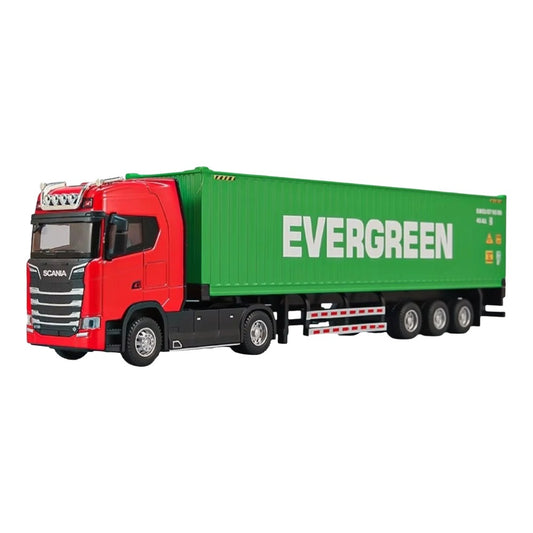 Camión Container Scania Rojo Evergreen Full Metal 1/43