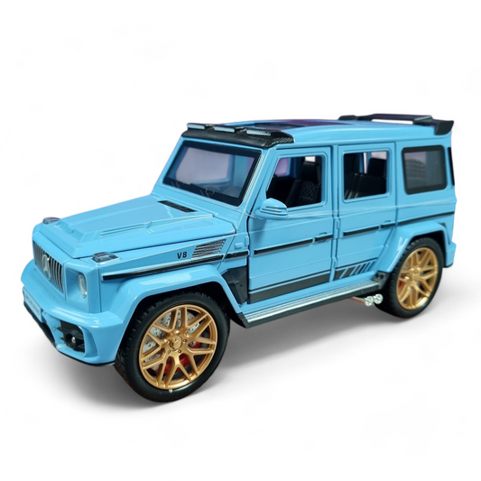 Mercedes Benz G63 Celeste Luces y Sonido 1/24