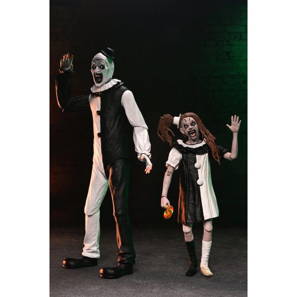 Terrifier 2 Ultimate Art the Clown & Little Pale Girl 2-Pack