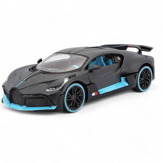 Bugatti Divo Negro Luces y Sonido 1/30