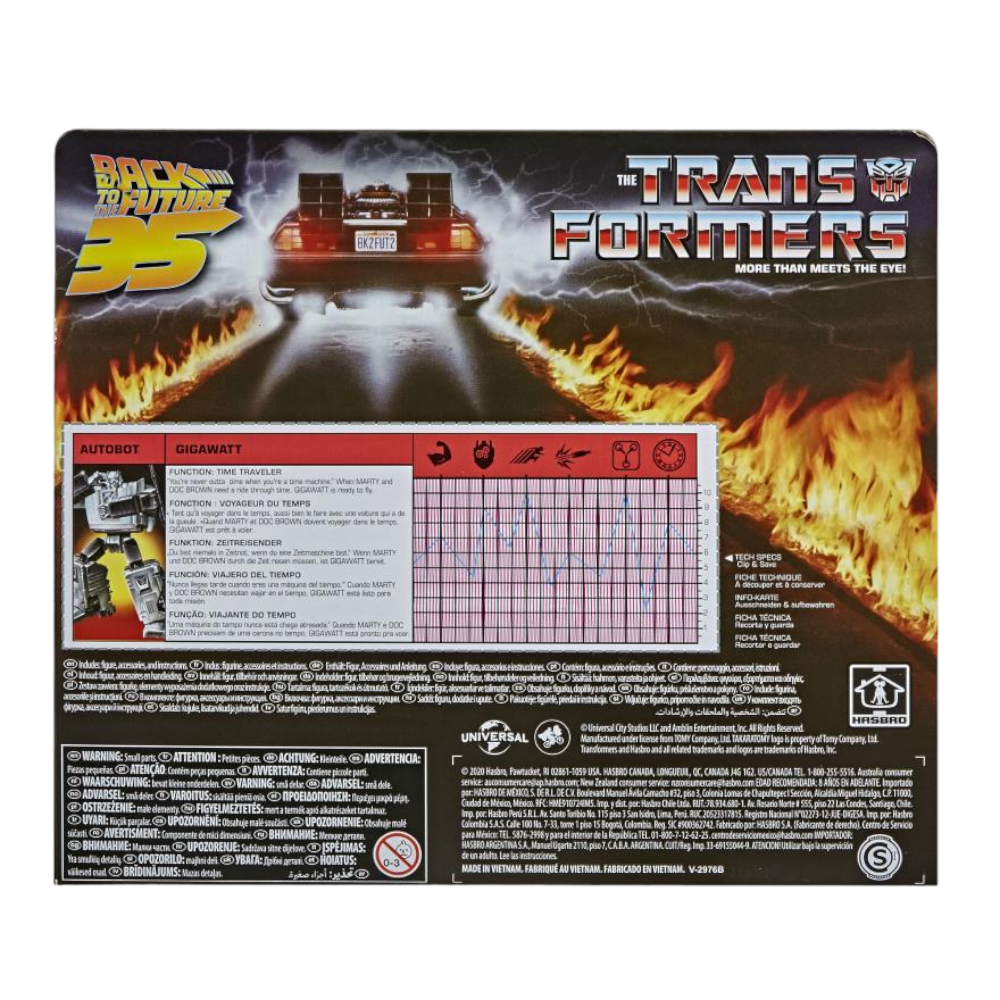 Transformers x Back to the Future Collaborative Generations Gigawatt