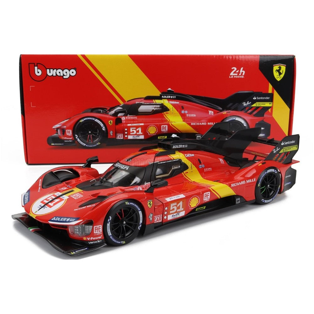 Ferrari 499P 3.0 Turbo V6 Le Mans 2023 #51 Pier Guidi, Calado, Giovinazzi 1/18