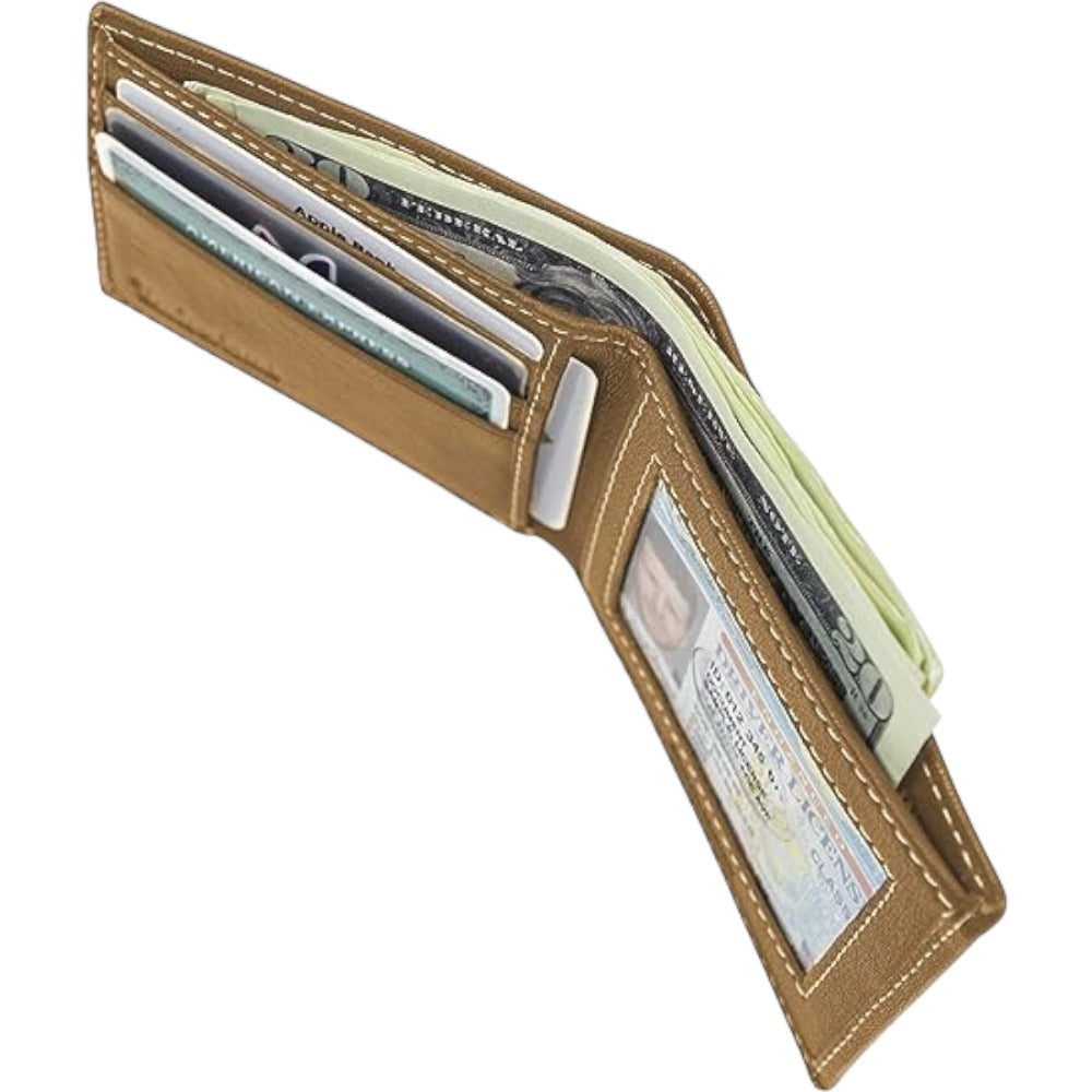 Timberland - Billetera para Hombre Bifold Marrón Claro