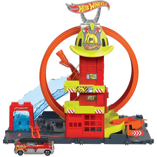 Hot Wheels Super Loop Fire Station 1/64