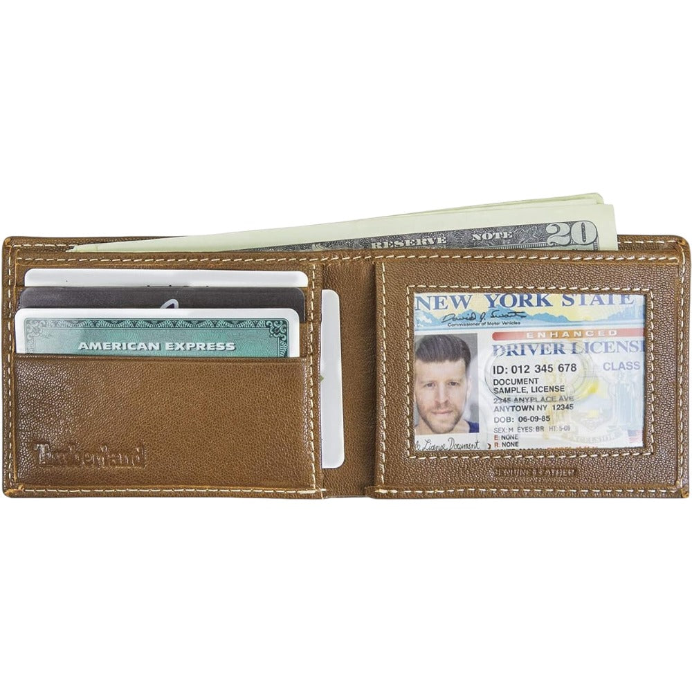 Timberland - Billetera para Hombre Bifold Marrón Claro