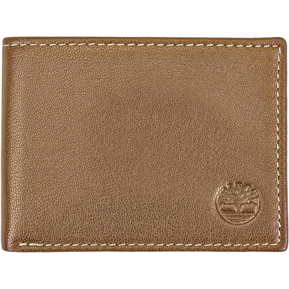 Timberland - Billetera para Hombre Bifold Marrón Claro