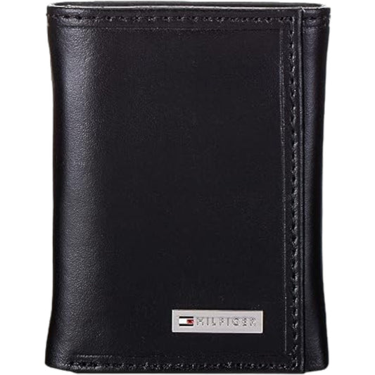 Tommy Hilfiger - Billetera para Hombre Trifold Negro