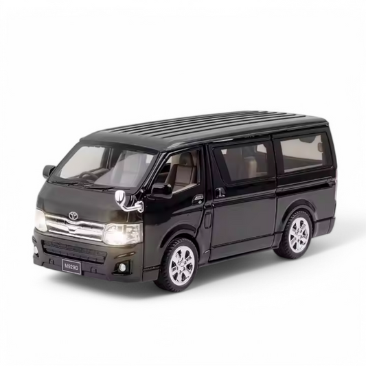 Toyota Hiace Negro Luces y Sonido 1/32