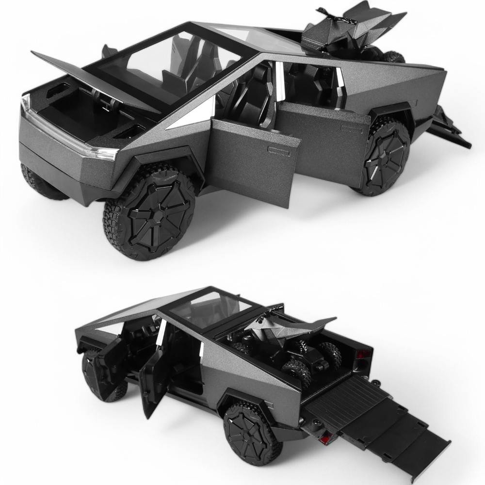 Tesla Cybertruck Negro Luces y Sonido 1/24
