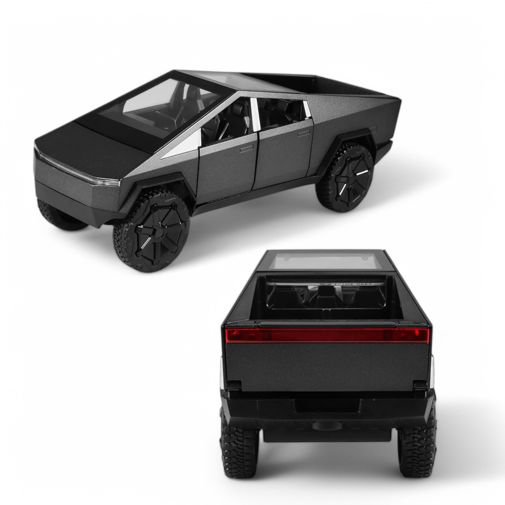 Tesla Cybertruck Negro Luces y Sonido 1/24