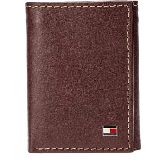 Tommy Hilfiger - Billetera para Hombre Trifold Marrón