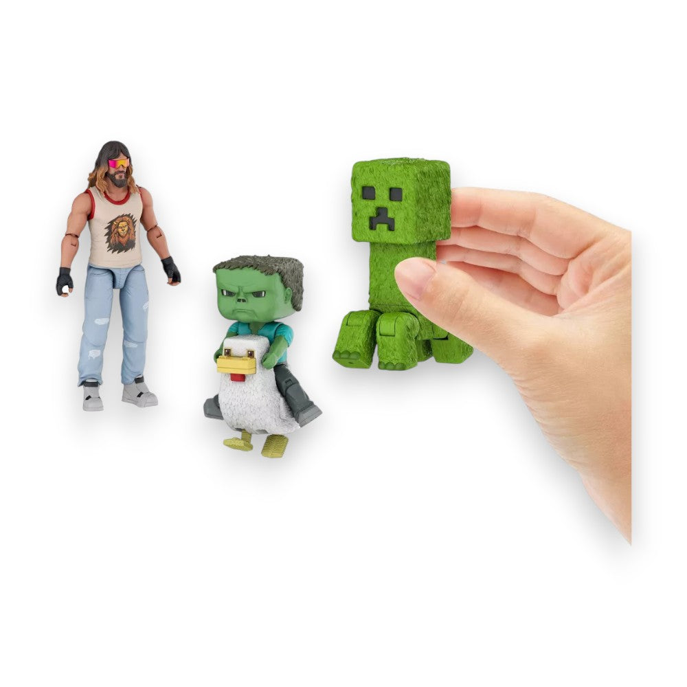 A Minecraft Movie Garrett, Creeper, Baby Zombie & Chicken Jockey